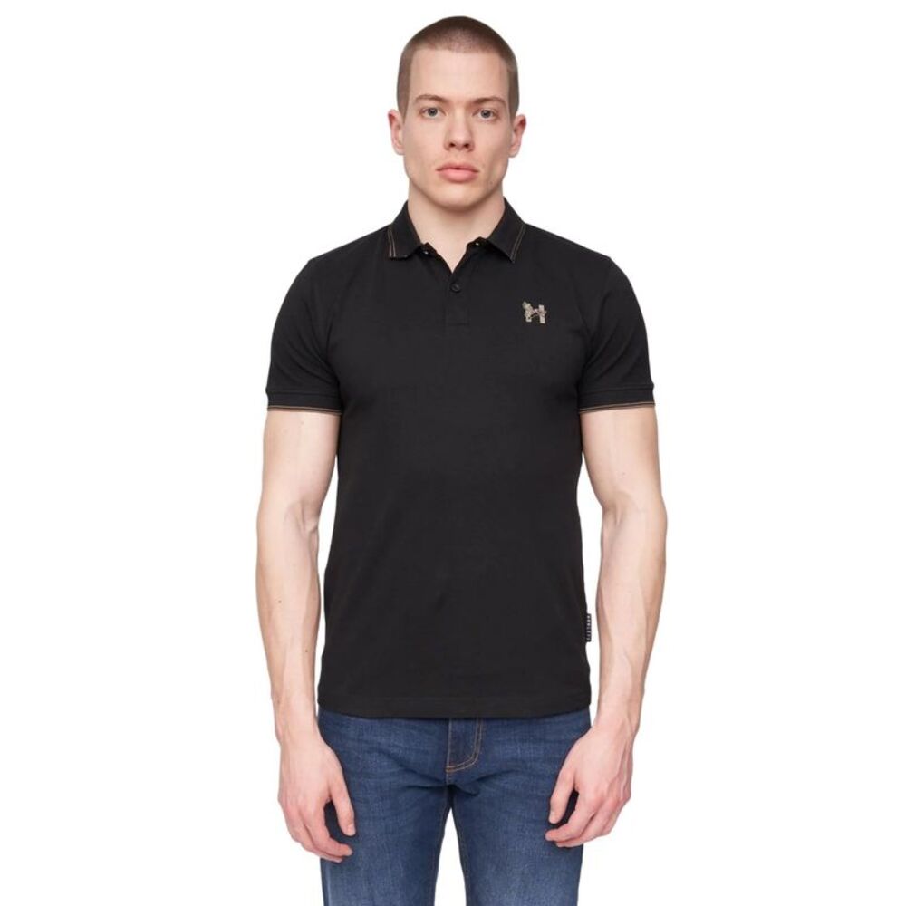 Henleys Mens Henflare Polo Shirt / Black